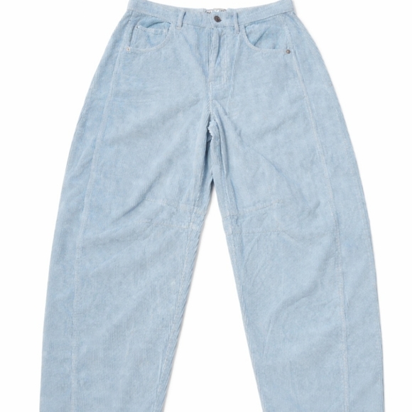 We The Free Pants - We The Free Good Luck Midrise Barrel Baby Blue Corduroy Pants Size 28